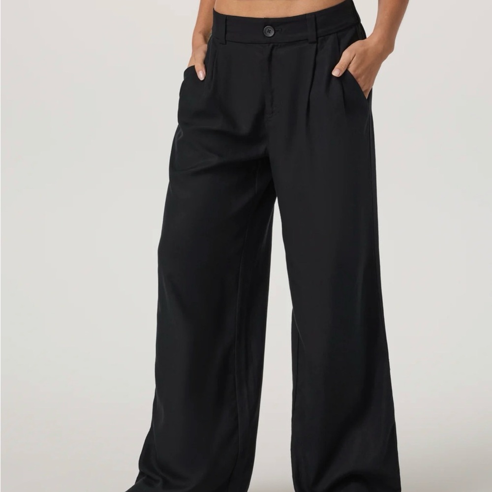 Vuori Black Trestles Twill Wideleg Women's Pants Trousers Size Small